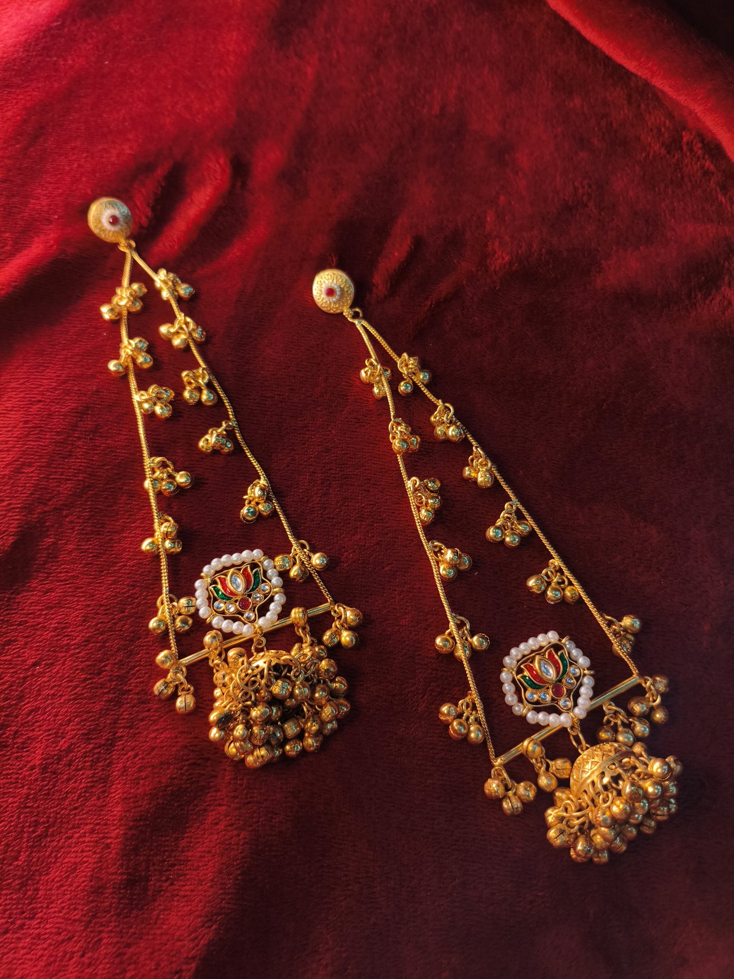 Traditional Kashmiri Long Dangler Jhumka
