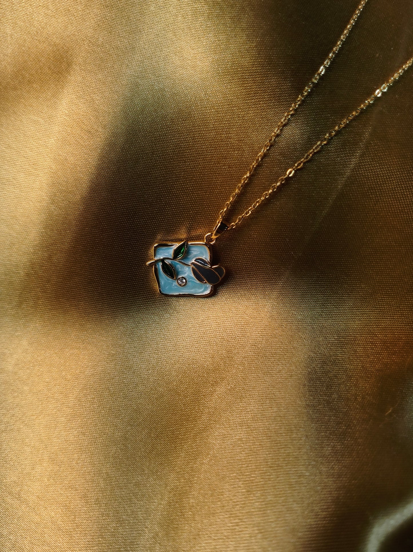Enamel Flora Pendant