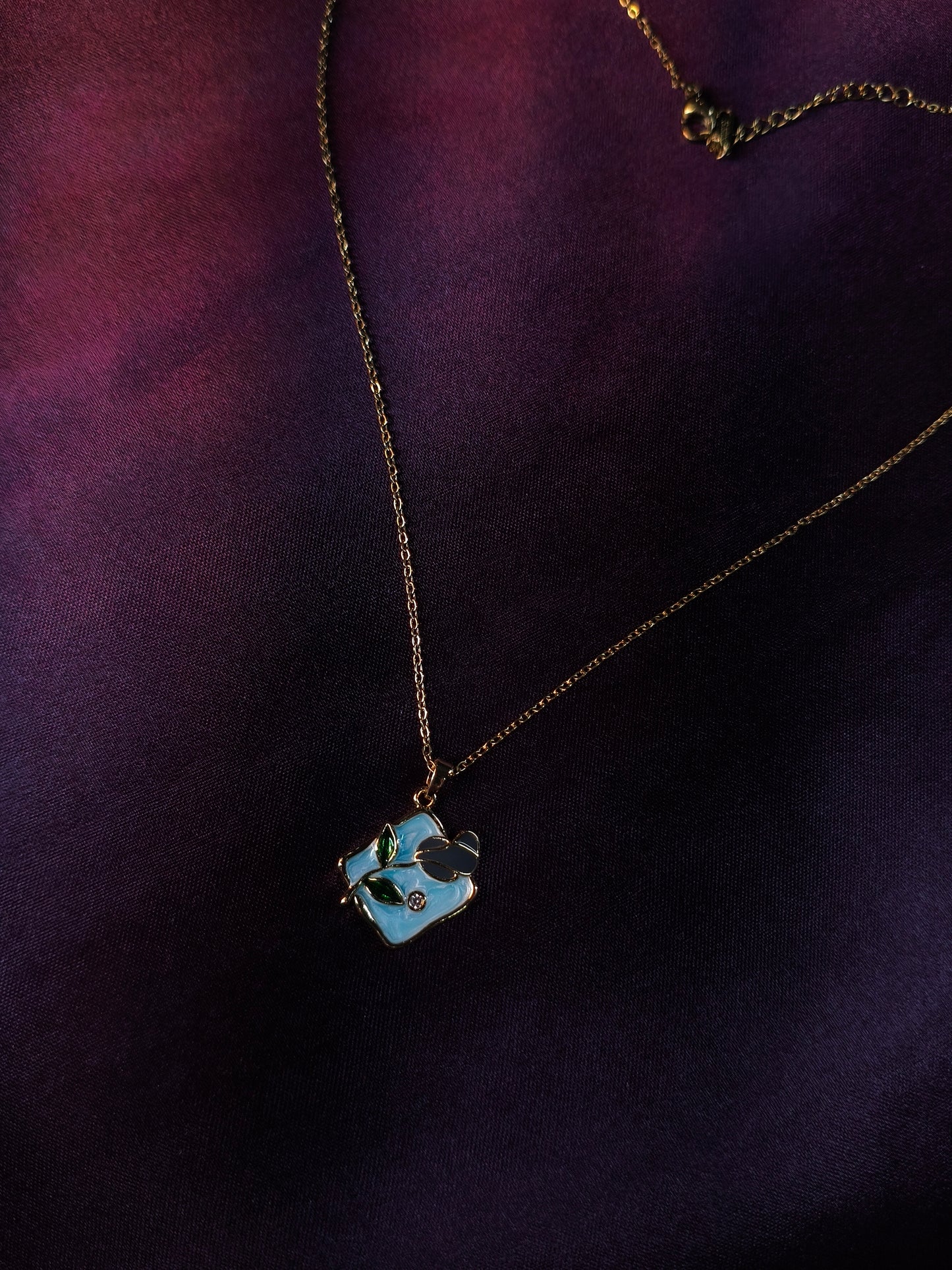 Enamel Flora Pendant