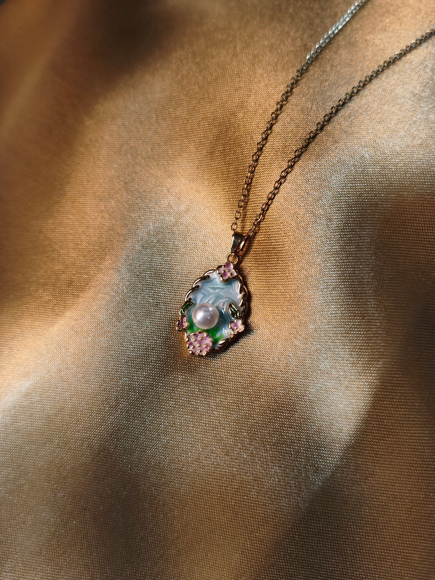 Spring Bloom Pearl Pendant