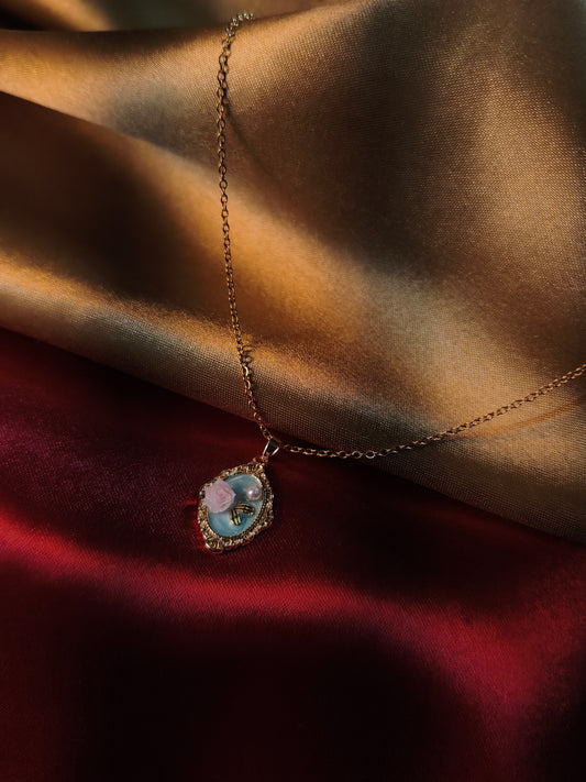 Vintage Bloom Enamel Pendant