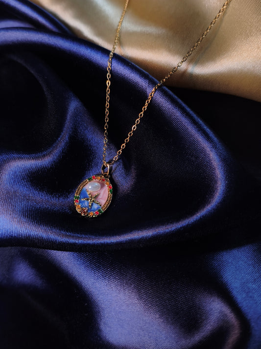 Starfish Enamel Pendant