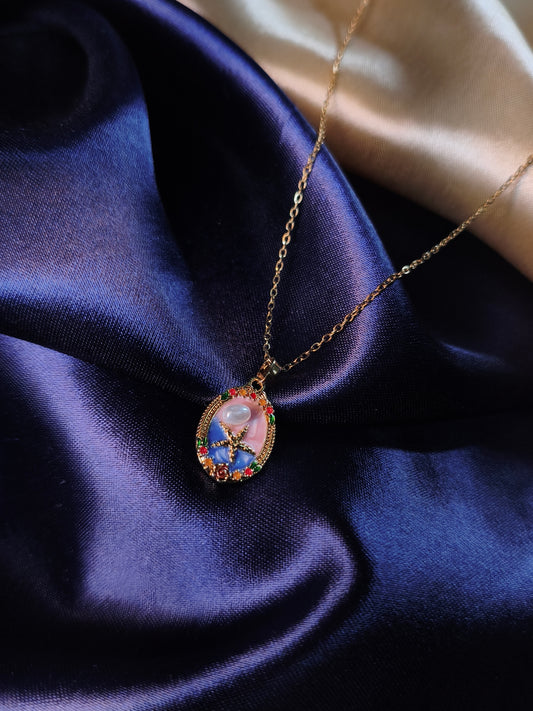 Starfish Enamel Pendant