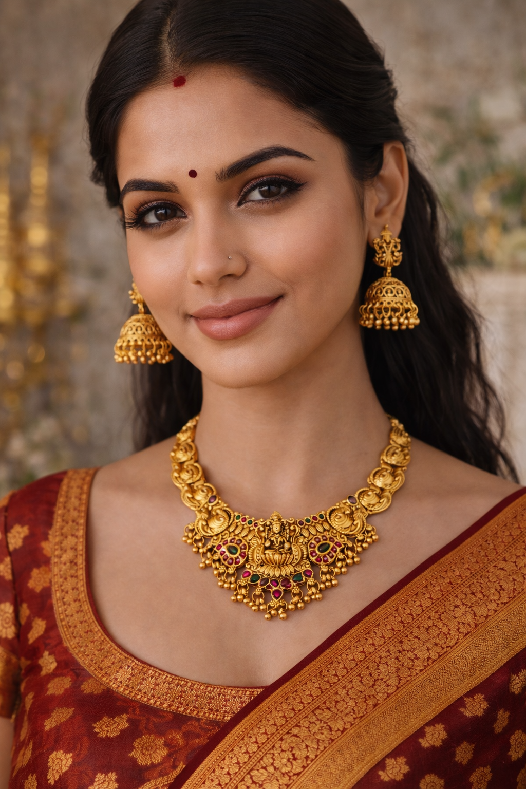 Divya Lakshmi Traditional Temple Jewellery Set