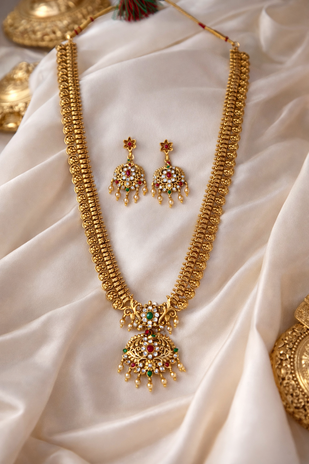 Royal Kasu Mala Temple Necklace Set