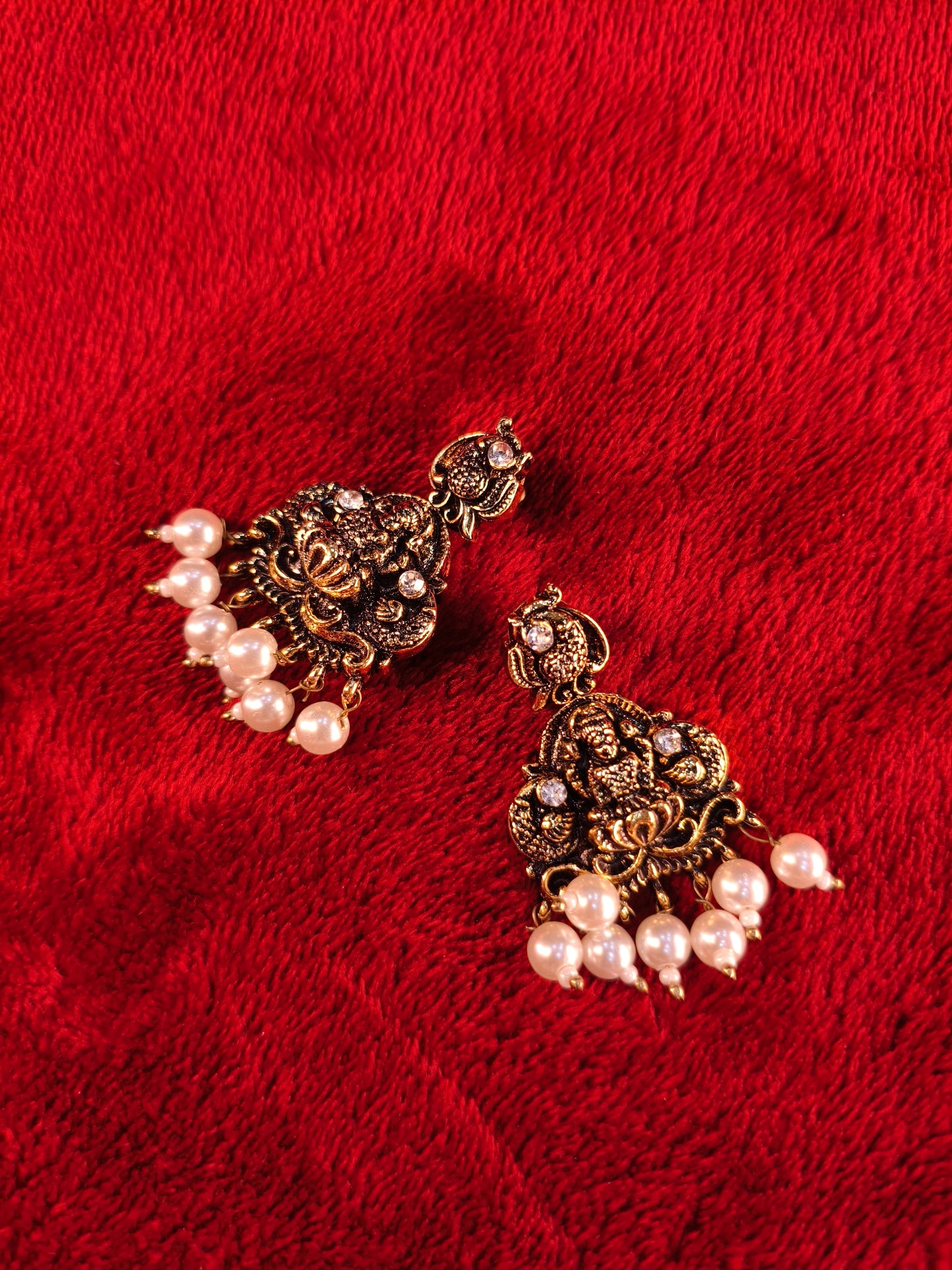 Antique Oxidised Gold Temple Necklace