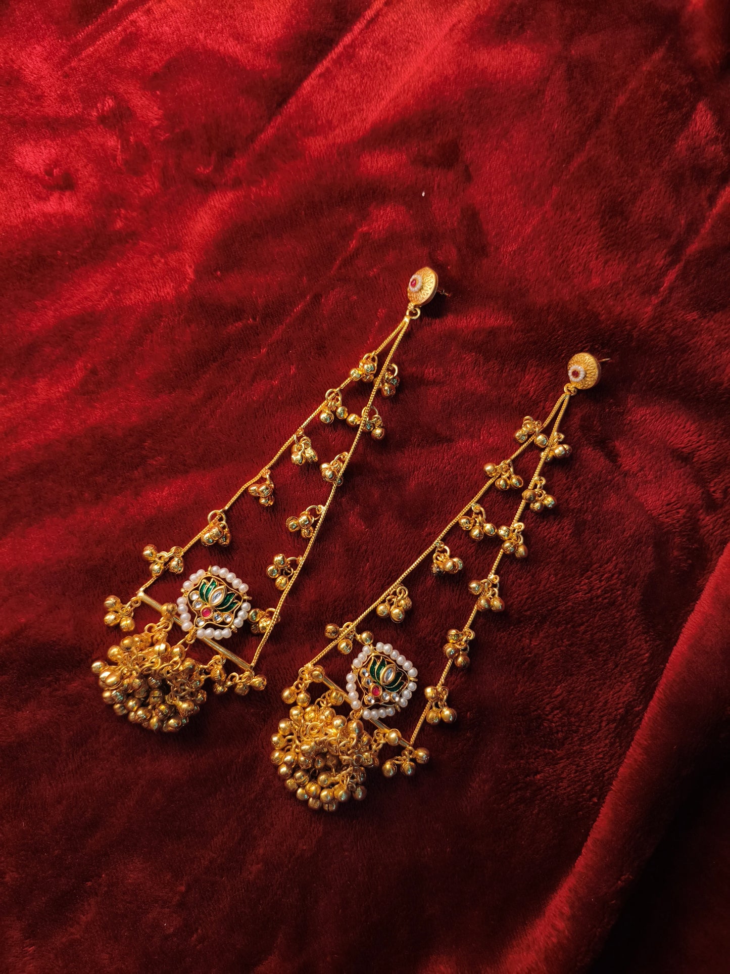 Traditional Kashmiri Long Dangler Jhumka