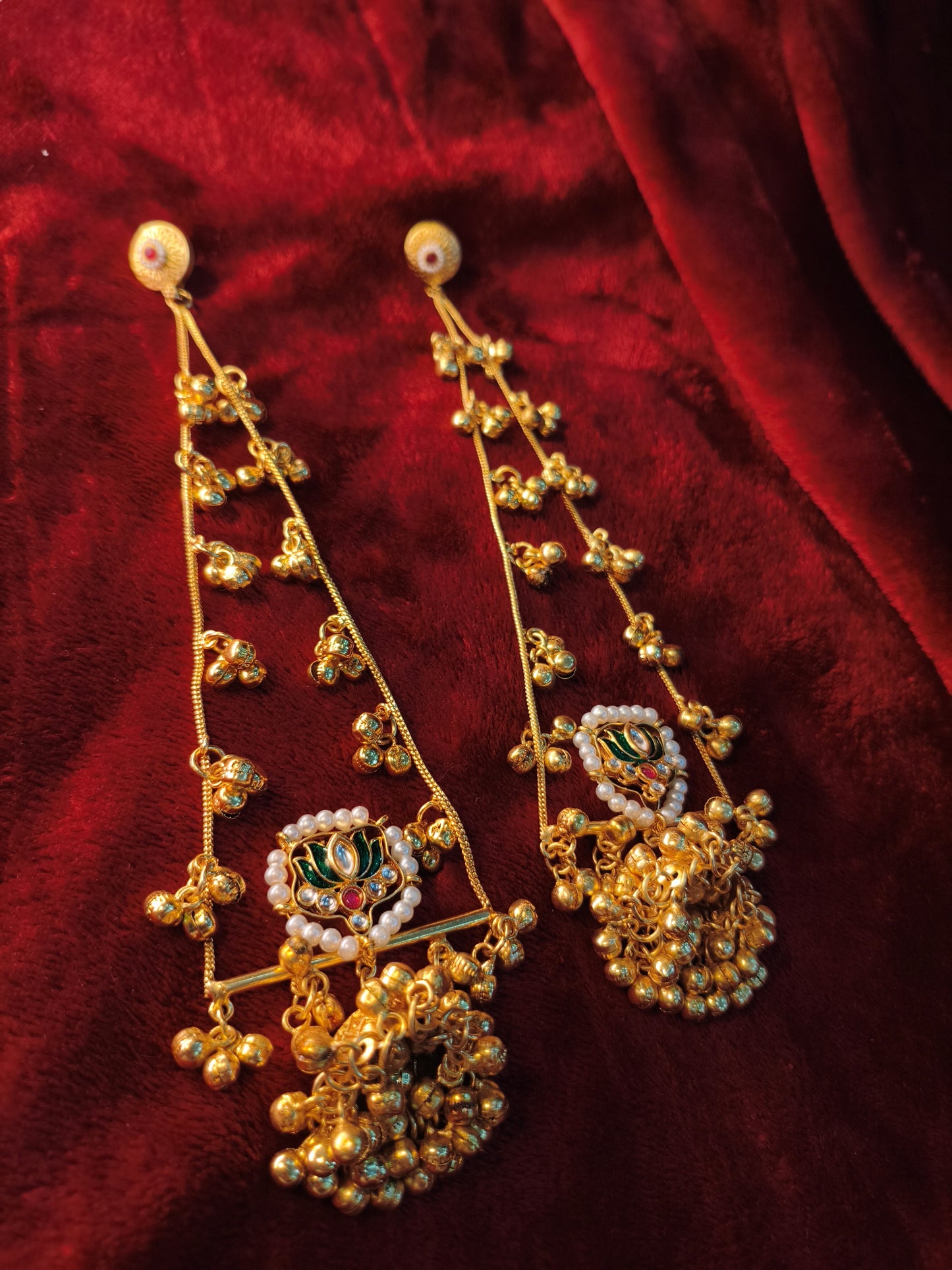 Traditional Kashmiri Long Dangler Jhumka