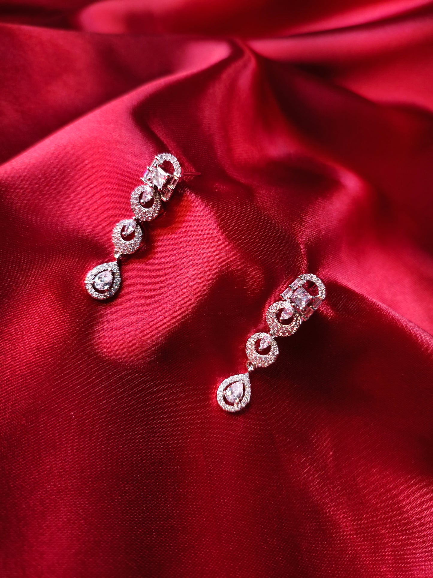 Diamond Swirl CZ Collar Necklace Set