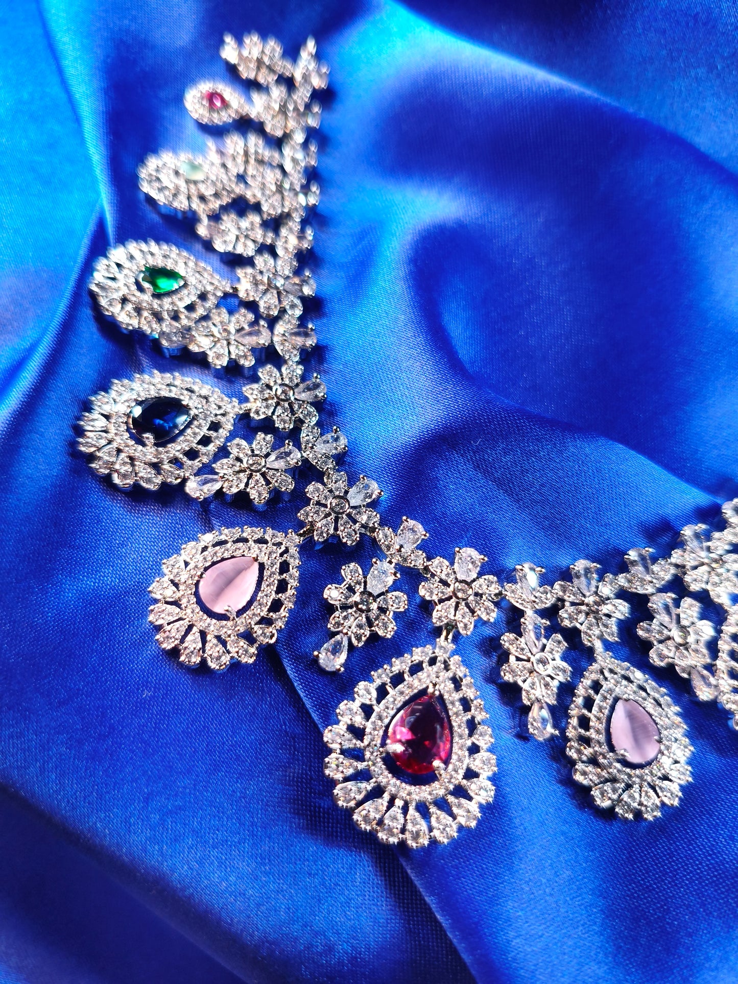 Pastel Bloom CZ Drop Earrings